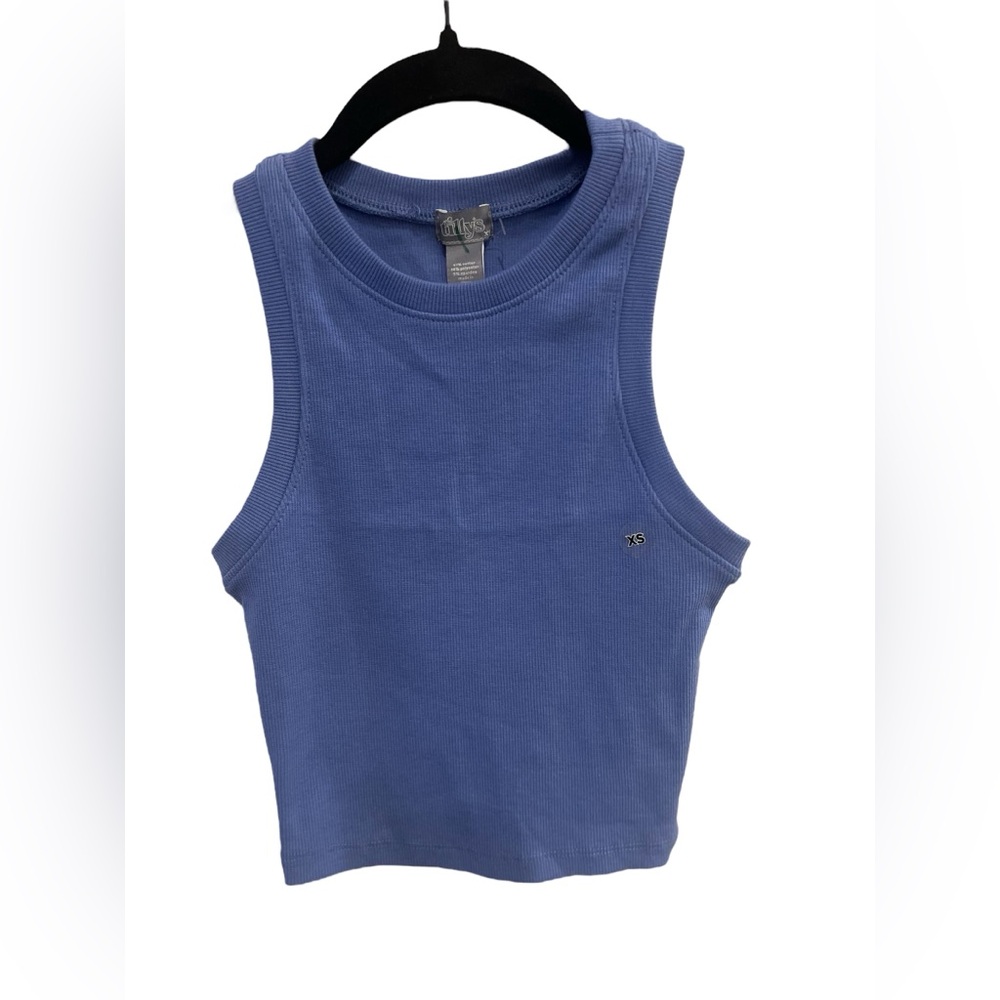 🆕 💜 NWOT TILLY’S High Neck Ribbed Cropped Tank Top | Purple | Women’s XS
